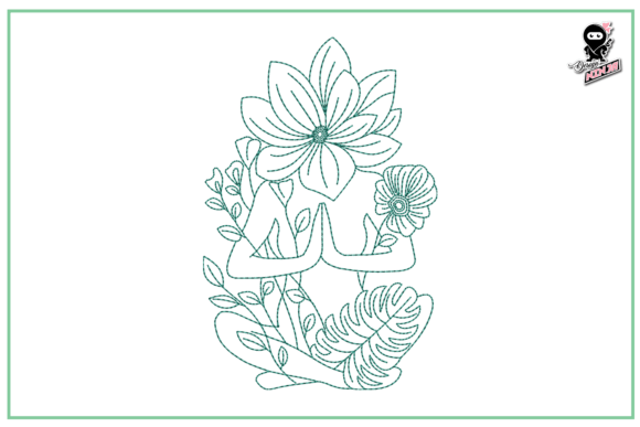 A Lotus Girl Embroidery Design for Heartfelt Gifts