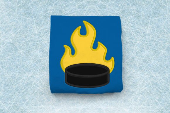 A Professional Review of the Flaming Hockey Puck Applique Embroidery
