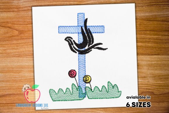 An Embroidery Designer's Review of Christian Cross with Dove