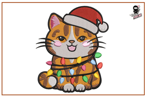Christmas Cat: A Festive Embroidery Design Review