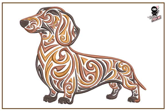 Embroidering a Dachshund for Meaningful Personalized Gifts