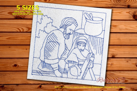 Evaluating a Nativity Scene Embroidery Design for Real Projects